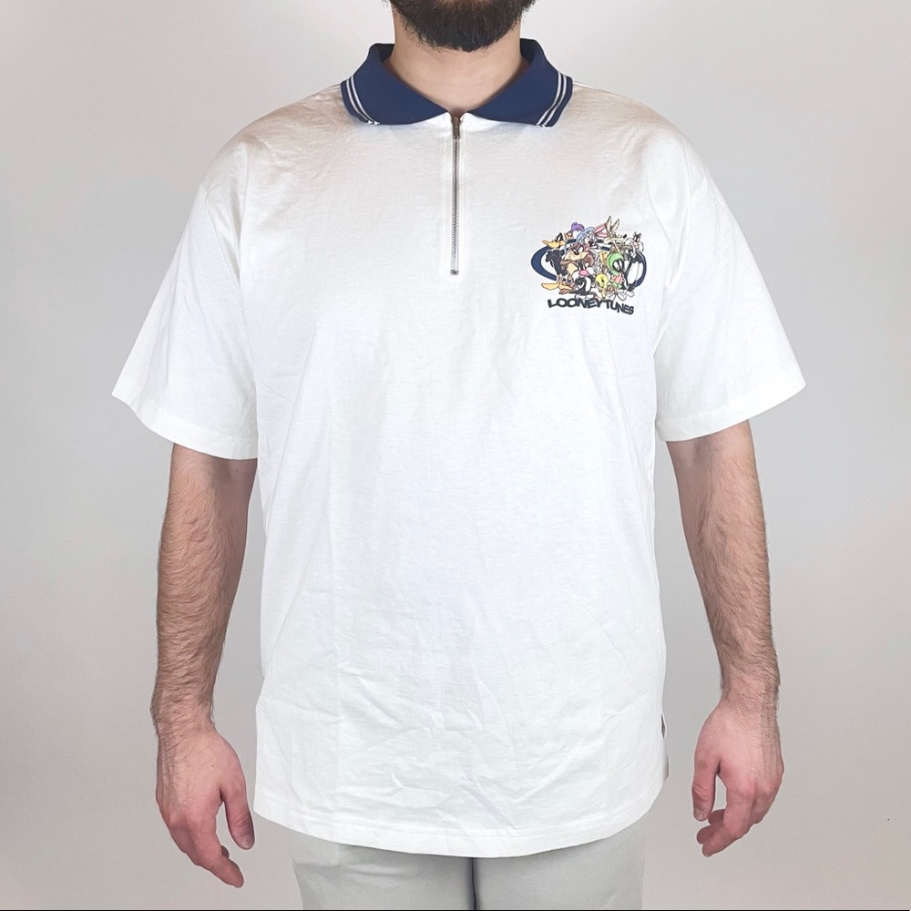 Vintage 90s Looney Tunes Polo T-Shirt NWT